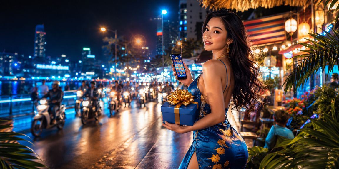 Màn hình slot game tại chợ đêm Hà Nội trên điện thoại